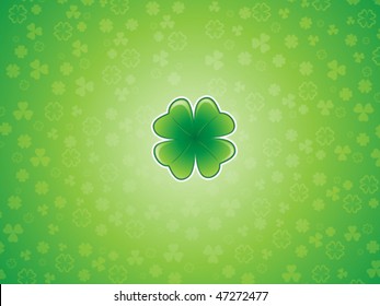 Lucky shamrock background illustration, St. Patrick's Day
