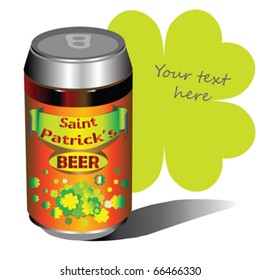 lucky shamrock beer card for saint patrick's day invitations