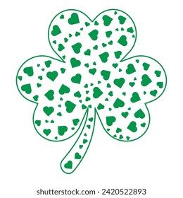 Lucky Shamrock Design Lucky and Blessed Shamrock love