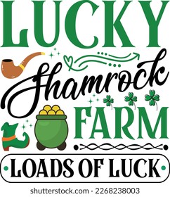 Lucky Shamrock Farmhouse St Patricks Svg
