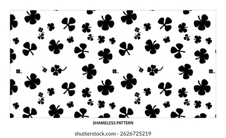 Lucky Shamrock Four-Leaf Clover Pattern Background Texture Backdrop