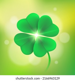 Lucky shamrock poster. Irish design background, green clover leaf st patricks field backdrop, vector ireland shammrock party illustration quarter
