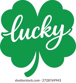 Ilustración vectorial de guion de Lucky Shamrock