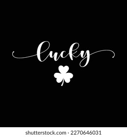 Lucky Shamrock Shirt, St Patty's Lucky Shirt, Shamrock Shirt Design Vector 