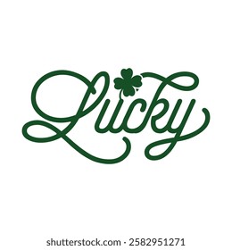 Lucky Shamrock - Simple St. Patrick's Day Design with a Four-Leaf Clover