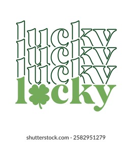 Lucky Shamrock - Simple St. Patrick's Day Design with a Four-Leaf Clover