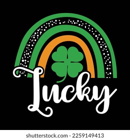 Lucky Shamrock St. Patrick's Day Saint Paddy's Rainbow