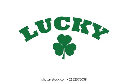 Lucky Shamrock Vector St. Patrick's Day SVG and Clip Art