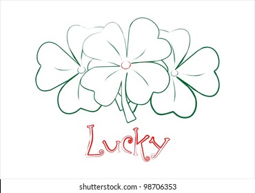 Lucky Sign With Shamrock