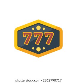 Lucky slot icon flat vector. Casino machine. Seven machine isolated