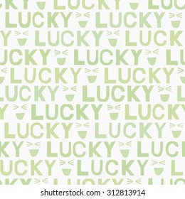 Lucky & smiling faces background. Seamless pattern.Vector.