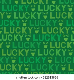 Lucky & smiling faces background. Seamless pattern.Vector.