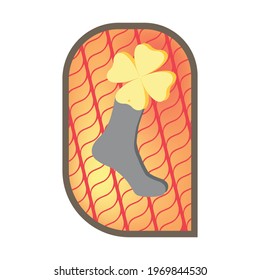 lucky socks logo , socks and clover
