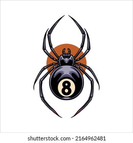 lucky spider tattoo vector design