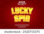 Lucky spin editable text effect