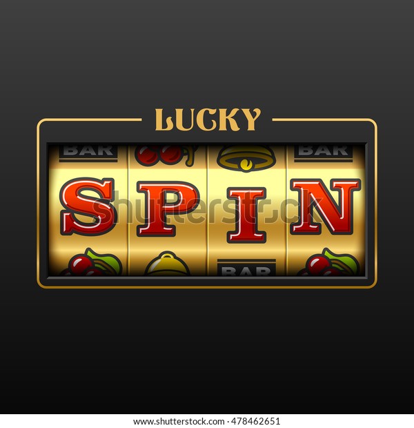 Lucky Spin Slot Machine Casino Banner Stock Vector (Royalty Free) 478462651