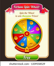 Lucky Spin User Interface Panel - Mobile Game Assets