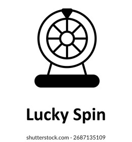 Lucky Spin Vektor-Symbol, das leicht geändert oder bearbeitet werden kann
