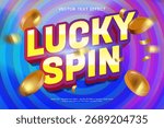 Lucky spin vector text effect