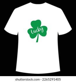 lucky St Patrick's Day Shirt Print Template, Lucky Charms, Irish, everyone has a little luck Typography Design