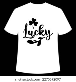 Lucky St. Patrick's Day Shirt Print Template, Lucky Charms, Irish, everyone has a little luck Typography Design