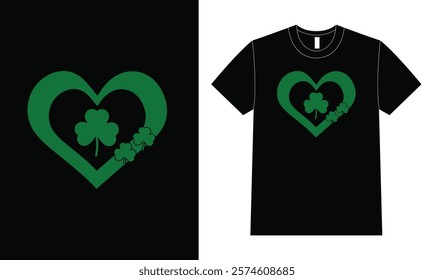 Lucky St. Patrick's day Shirt Design, Minimal T-shirt Design.