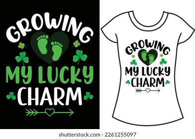 Lucky St Patrick's Day SVG Craft t shirt, Saint Patrick's gift t shirt design for family.