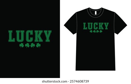 Lucky St. Patrick's Day Typography design.