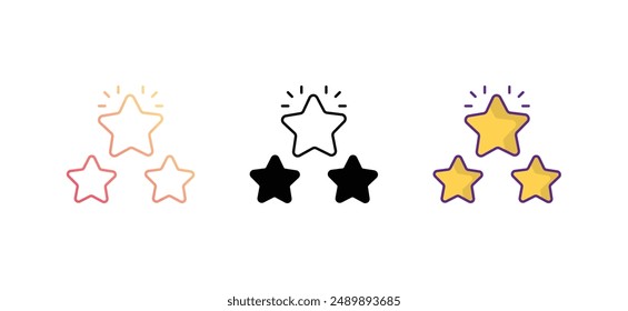 diseño de icono de estrella de la suerte con fondo blanco ilustración de stock