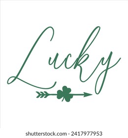 LUCKY  ST.PATRICK'S DAY T-SHIRT DESIGN, 