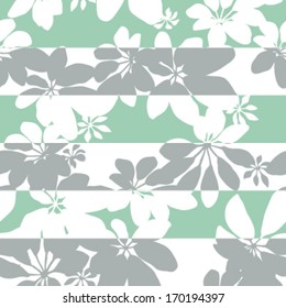 Lucky Stripe Pop Botanical Seamless Background Pattern