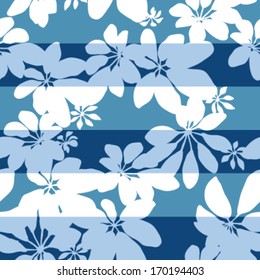 Lucky Stripe Pop Botanical Seamless Background Pattern