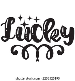 lucky svg t shirt design 