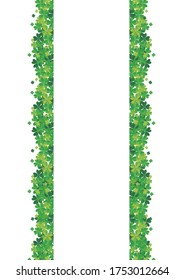 Lucky symbol A cover cover design surrounded by a four-leaf clover around the title. template.