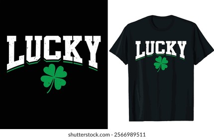 lucky t shirt design.St patricks day t shirt design 