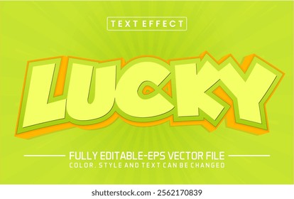 Lucky text editable style effect	