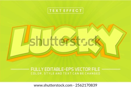 Lucky text editable style effect	