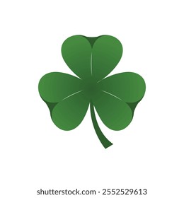 Lucky Three Leaf Clover Gradient Design en formato de Vector