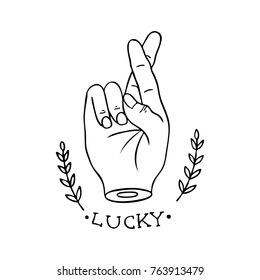 lucky traditional tattoo flash