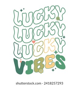 
Lucky Vibes, Sublimation, Clipart, Clover, Luck, Shamrocks