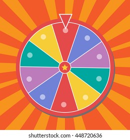 Lucky wheel, close up, vector illustration eps10