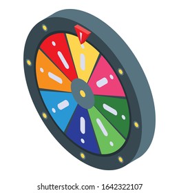 Lucky Wheel Icon. Isometric Of Lucky Wheel Vector Icon For Web Design Isolated On White Background