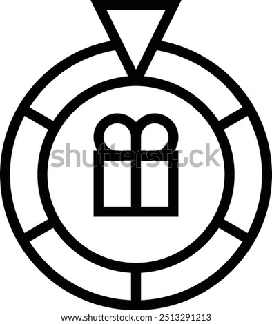 lucky wheel icon. Thin linear style design isolated on white background