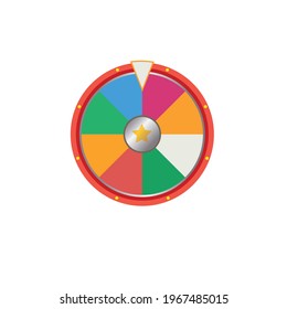 plantilla de diseño de ilustración de vector de icono de la rueda afortunada 