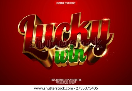 Lucky Win 3D editable text effect