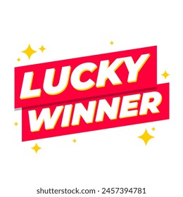 Lucky winner contest competition sports games label icon design vector