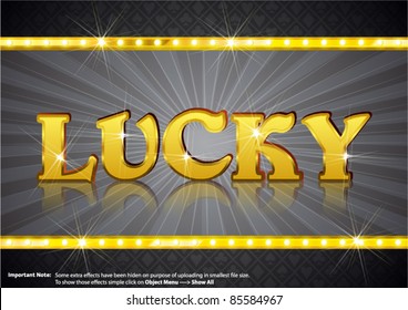 Lucky Write In Gold Shining Font