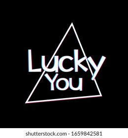 lucky you, beautiful greeting card background or template banner with black theme. vector design illustration