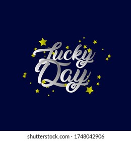 Lucky you, beautiful greeting card background or banner with star theme. design illustration