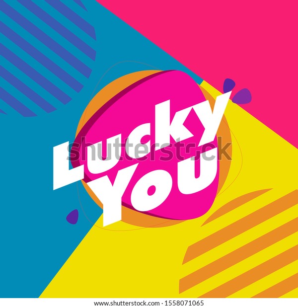 Lucky You Beautiful Greeting Card Background Stock Vector (Royalty Free